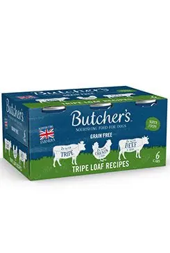 Akce Butcher‘s Dog Original dršťky/kuře/hovězí konz. 6x400g