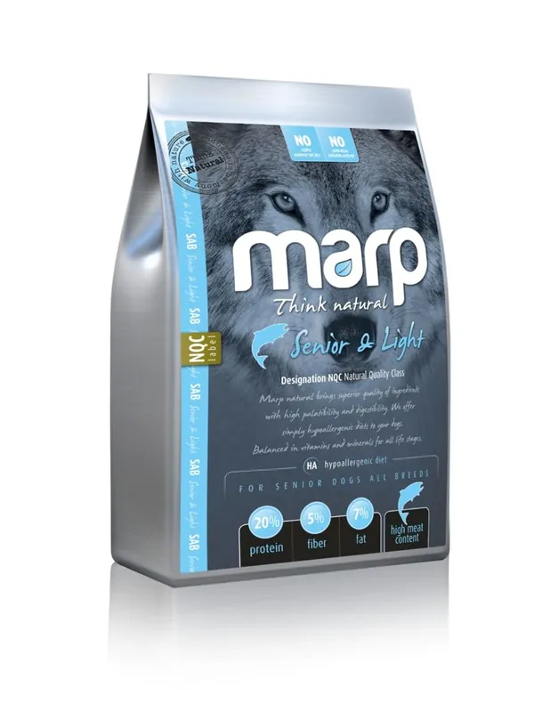 Sleva Marp Natural Senior and Light - s bílou rybou 2kg