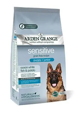 Výprodej Arden Grange GF Dog Puppy Sen.Oc.White Fish&Potato 2kg