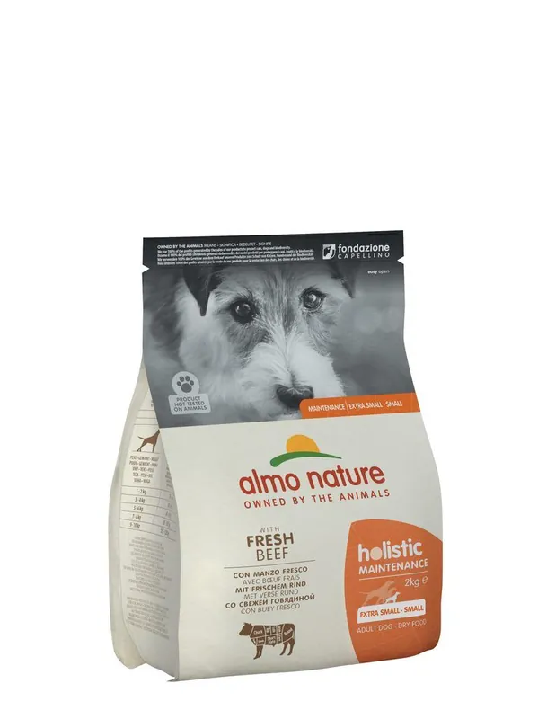 Tovární Cena Almo Nature Holistic Maintenance XS-S - s čerstvým hovězím 2kg