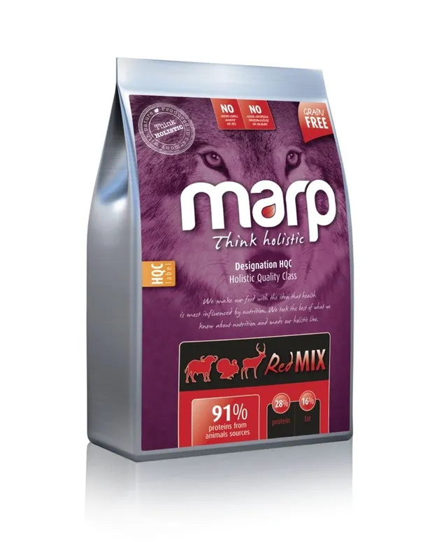 Akční Nabídka Marp Holistic Red Mix - hovězí,krůtí,zvěřina bez obilovin 12kg + Kolagenová rolka MARP ZDARMA
