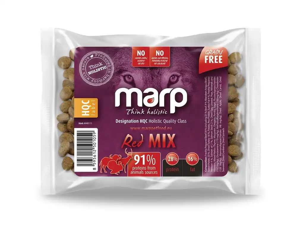 Marp Holistic Red Mix - hovězí,krůtí,zvěřina bez obilovin vzorek 70g Akce