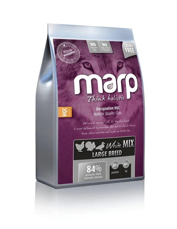 Marp Holistic White Mix LB - pro velká plemena bez obilovin 12kg + Kolagenová rolka MARP ZDARMA Akční Cena
