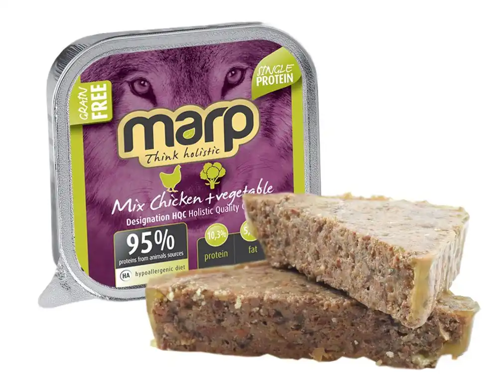 Akční Cena Marp Mix vanička pro psy kuře+zelenina 100g