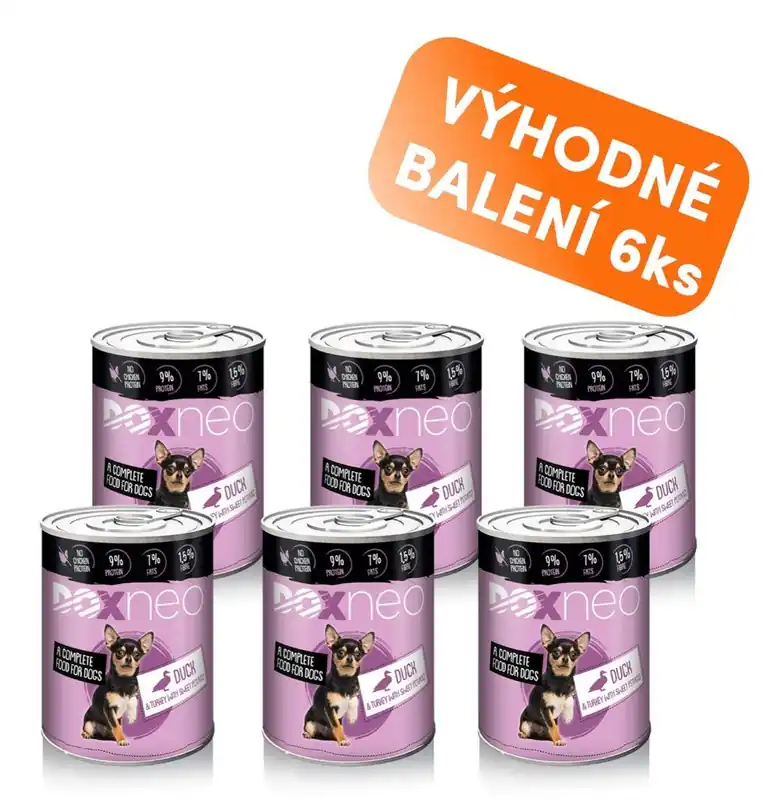 Doxneo Duck konzerva pro psy s kachnou 6x400g Přímo Od Výrobce
