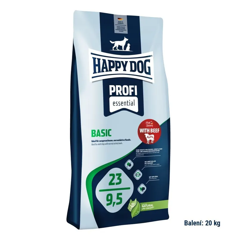 Happy Dog Profi-Line 23/9,5 Basic 3 x 20kg Sezónní Sleva