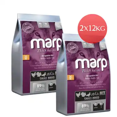 Koupit Online Marp Holistic White Mix SB - pro malá plemena bez obilovin 2 x 12kg + Kolagenová rolka MARP ZDARMA