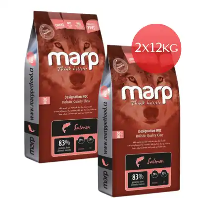 Cenový Hit Marp Holistic Salmon - lososové bez obilovin 2 x 12kg + Kolagenová rolka MARP ZDARMA