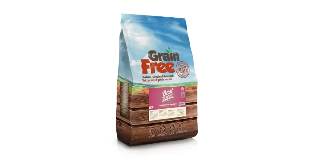 Značkový Best Breeder Grain Free Small Breed Salmon with Trout, Sweet Potato & Asparagus balení 2 kg