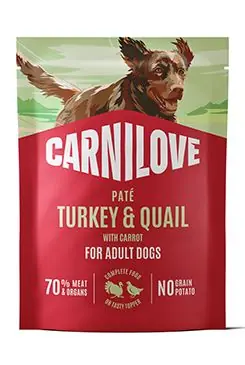 Originální Carnilove Dog Pouch Paté Turkey&Quial+Carrot 300g