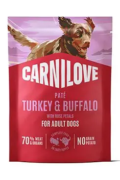Novinka Carnilove Dog Pouch Paté Turkey&Buffalo+Rose 300g