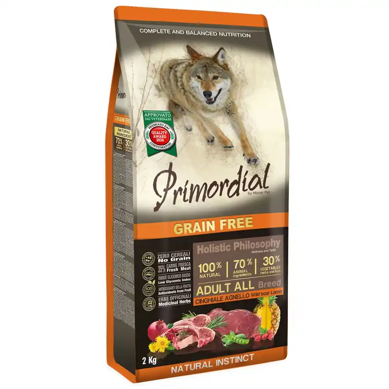 Vrácení Zdarma Primordial Pet Food PGF Adult Wild Boar & Lamb 2kg