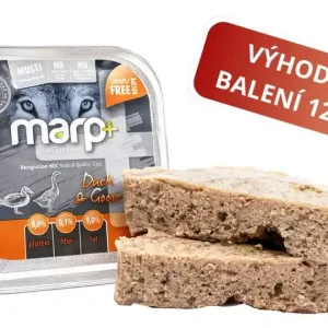 Akce Marp Natural Plus vanička pro psy s kachnou a husou 12x150g