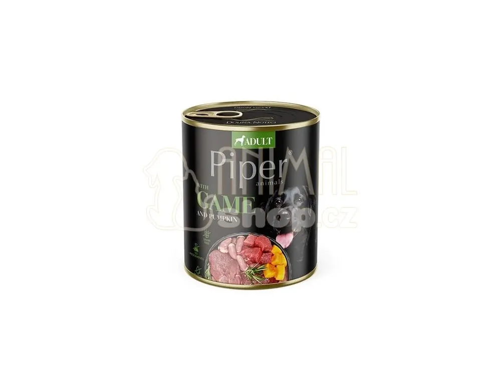 NEW PIPER se zvěřinou a dýní, konzerva pro psy 800 g Oblíbený
