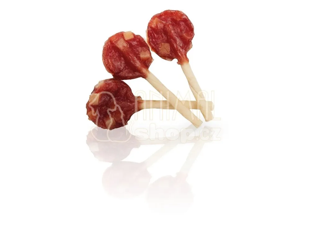 Novinka Lízátko s kachním masem a sýrem 9 cm/8 g LOLLIPOP KIDDOG