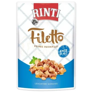 Dokud Zásoby Vydrží Kapsička Rinti Filetto Adult kuře a kachna v želé 100g