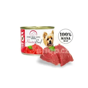 Oblíbený Fine Dog MINI Exclusive konzerva pro psy hovězí 100% masa 200g