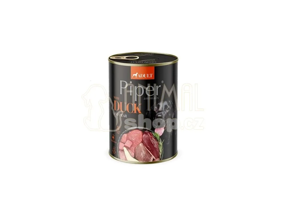 Nejprodávanější NEW PIPER s kachnou a hruškou, konzerva pro psy 400 g