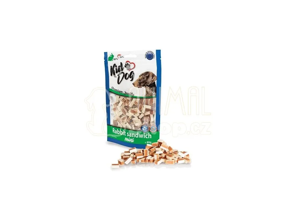 Akční Cena KIDDOG MINI králičí sendvič 80 g