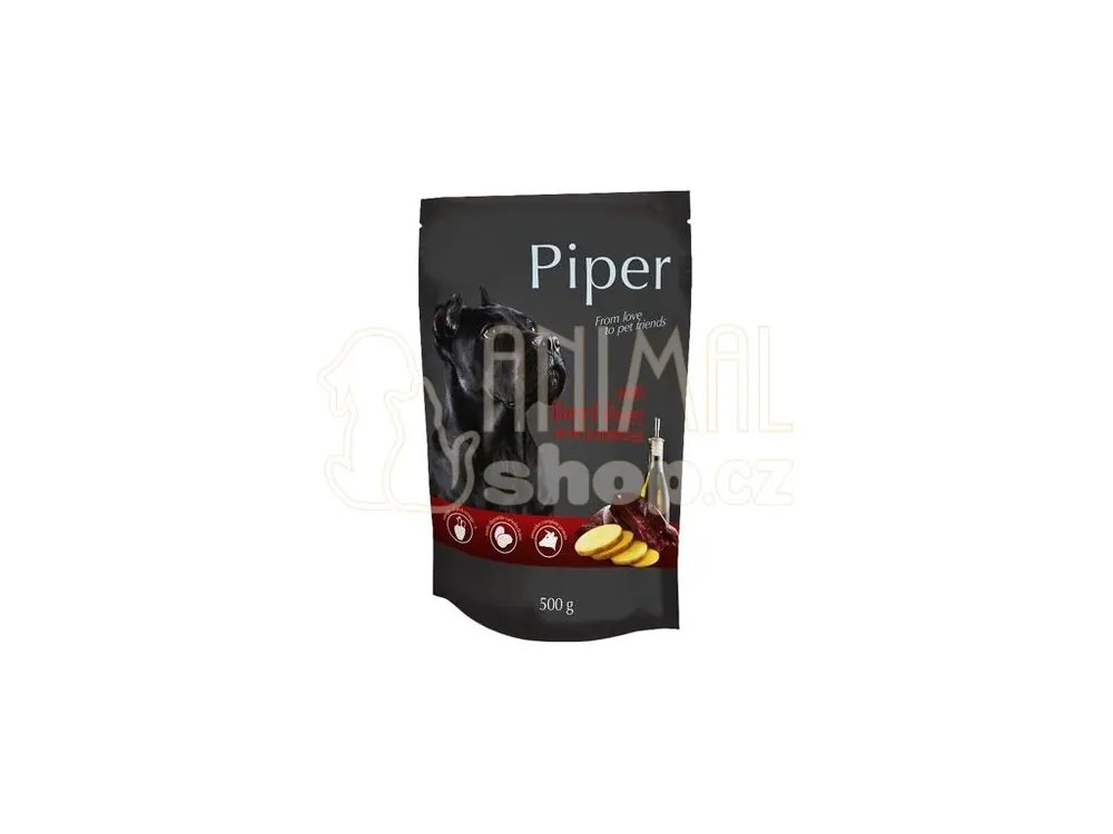 NEW PIPER s hovězími játry a bramborami, kapsička pro psy 500 g Přímo Od Výrobce