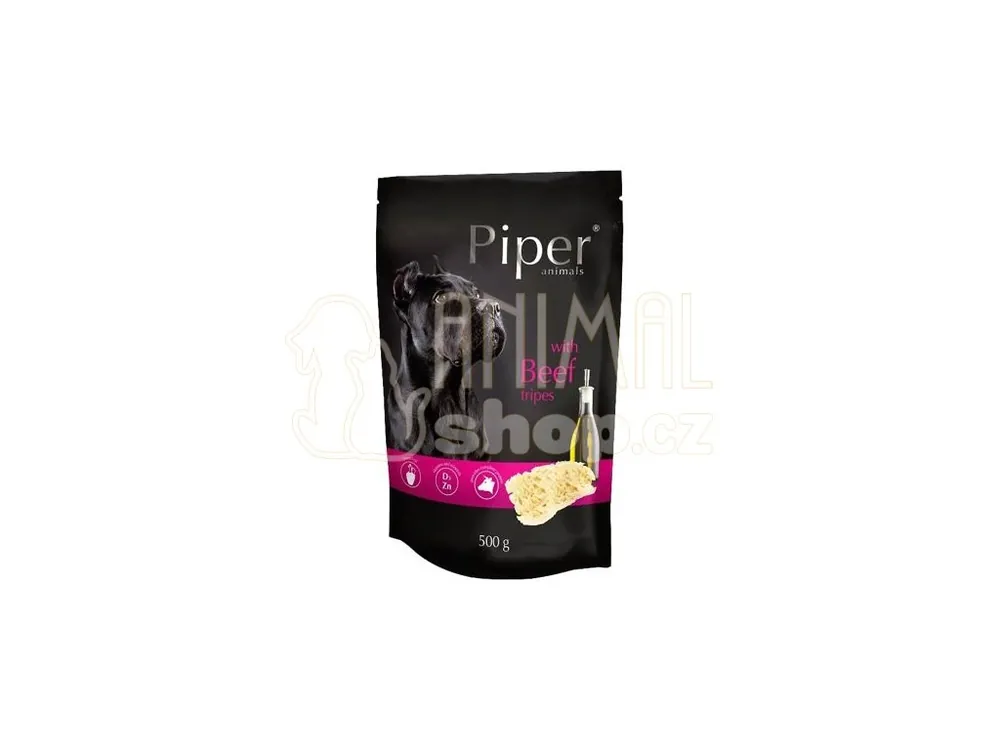 Levný PIPER s hovězími dršťkami, kapsička pro psy 500 g