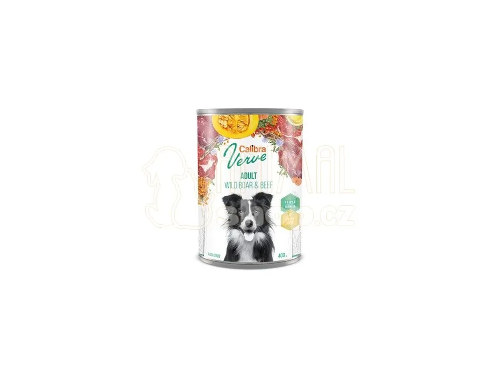 Calibra Dog Verve konz.GF Adult Wild Boar&Beef 400g Sezónní Sleva
