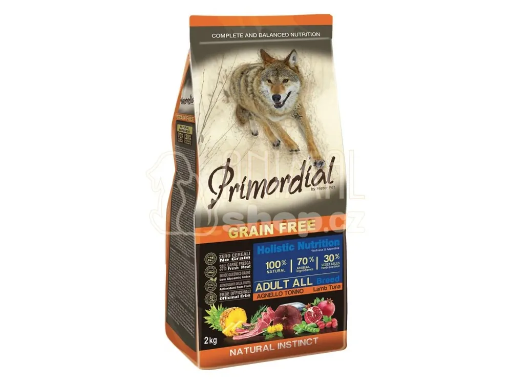 Značkový Primordial GF Adult Tuna & Lamb 2 kg