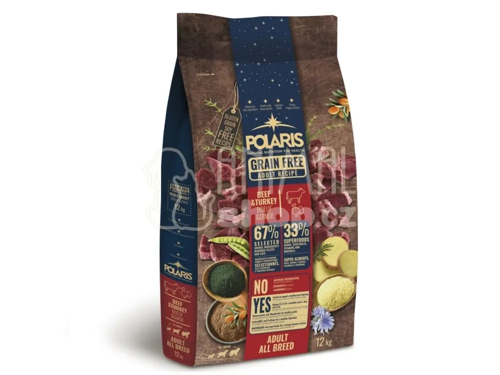 Polaris Dog Adult All hovězí & krůta GF 12 kg Vysoce Kvalitní