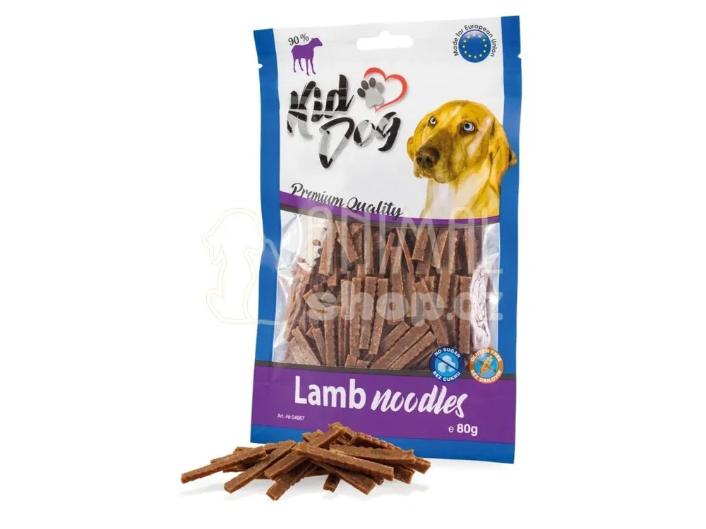 KIDDOG masové nudličky - jehněčí měkké pro malé psy a kočky 80 g Pouze Dnes