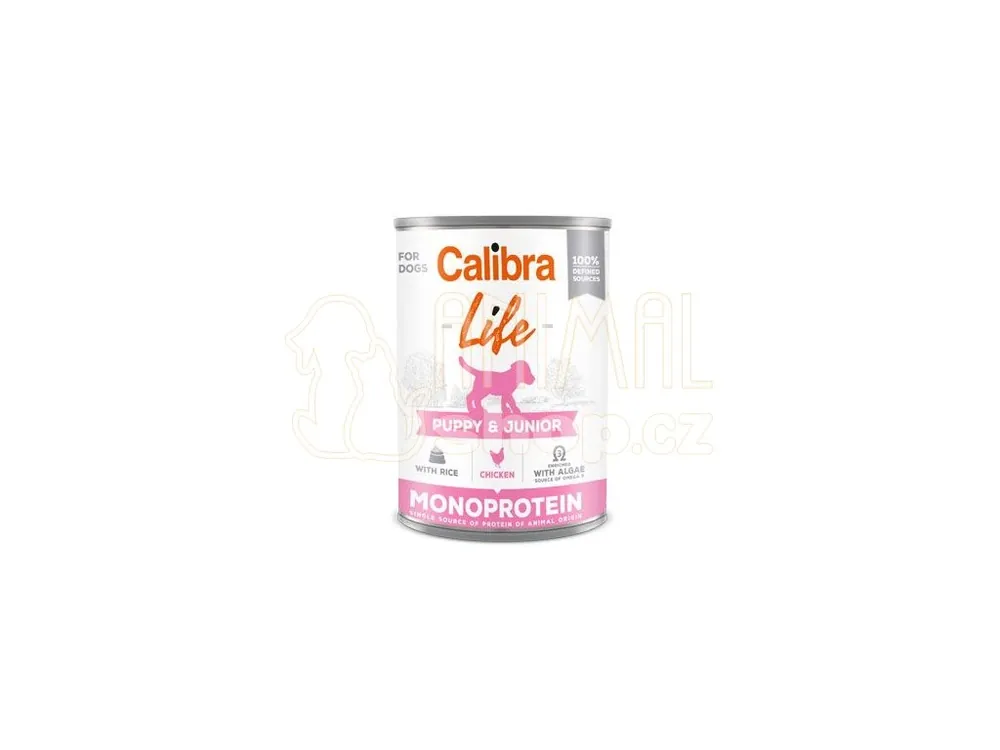 Calibra Dog Life konz.Puppy&Junior Chicken&rice 400g Nízká Cena
