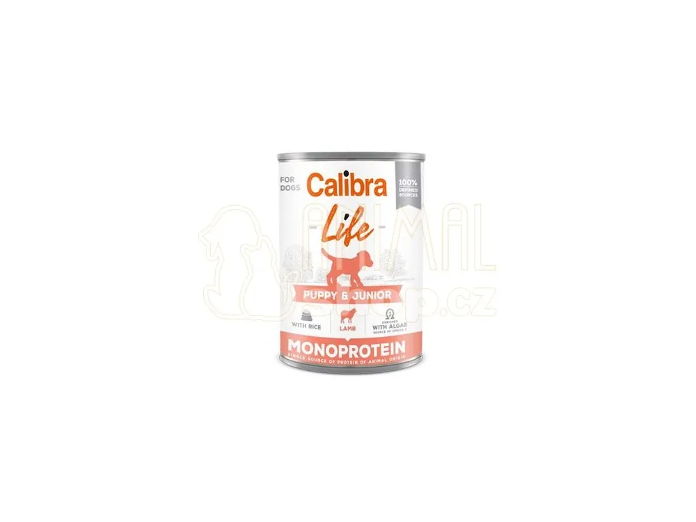 Autentický Calibra Dog Life konz.Puppy&Junior Lamb&rice 400g