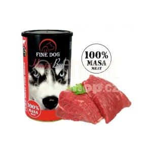 FINE DOG konzerva HOVĚZÍ 100% Masa 1200g Přímo Od Výrobce