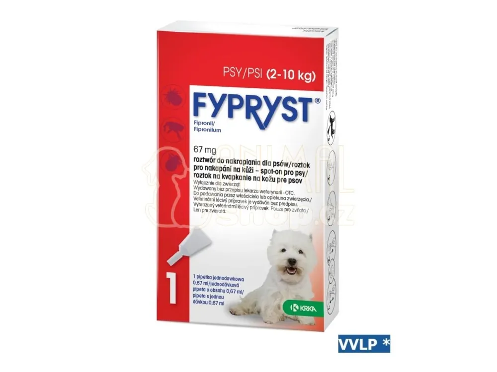 Fypryst spot-on pro psy S 1 x 0,67 ml Horká Nabídka