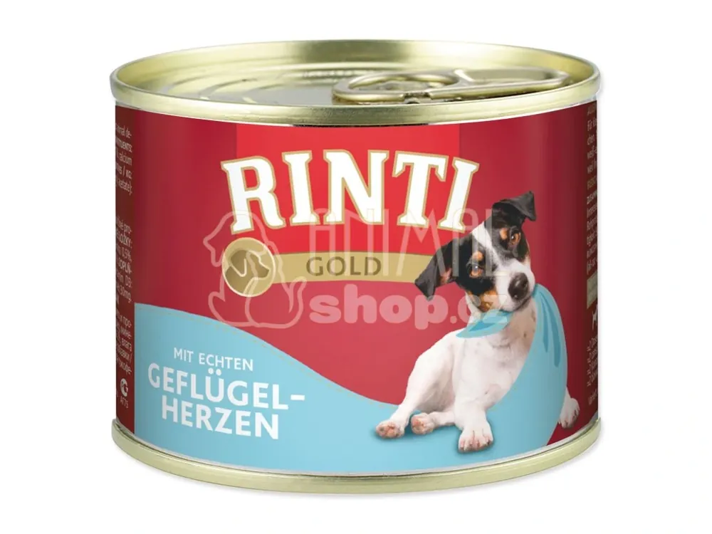 Horká Nabídka Konzerva Rinti Gold Adult drůbeží srdce 185g