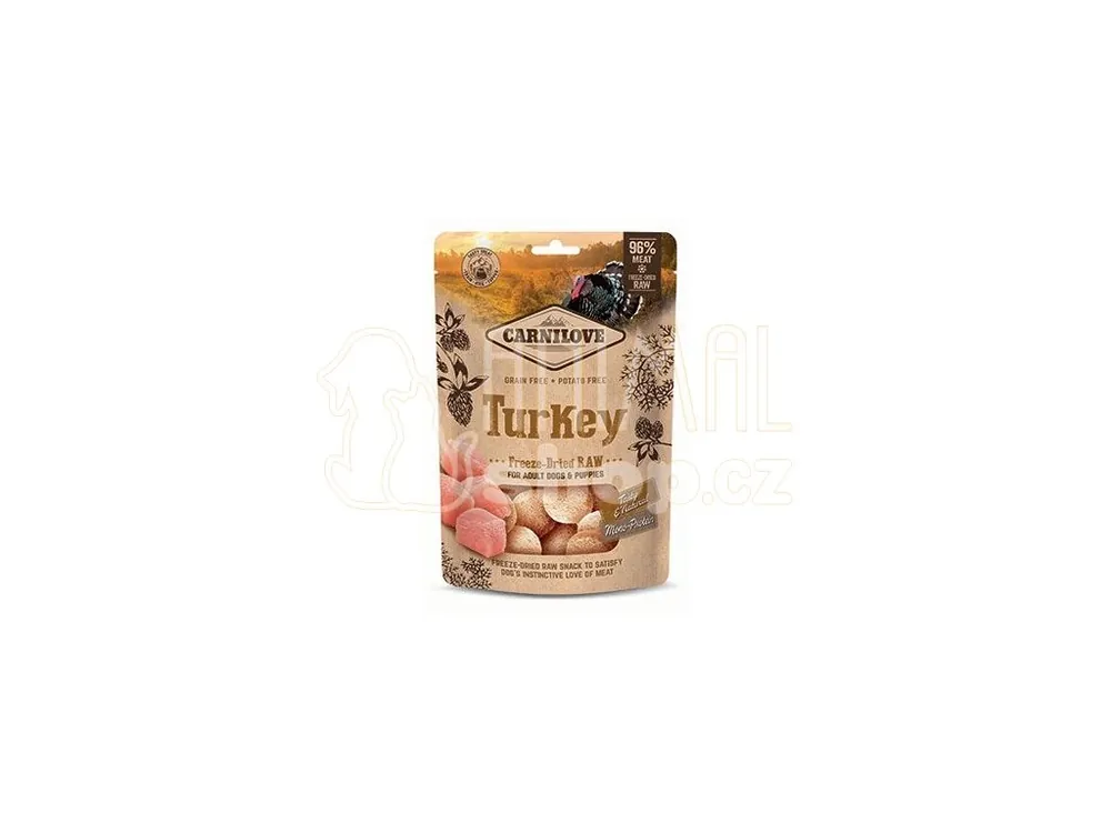 Vysoce Kvalitní Carnilove Raw Freeze-Dried Snacks Turkey 60g