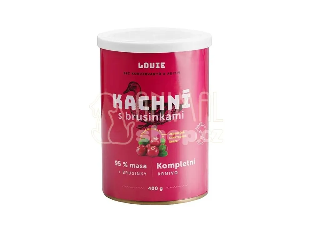 LOUIE konz. kachní s brusinkami - 400g Expresní Doručení