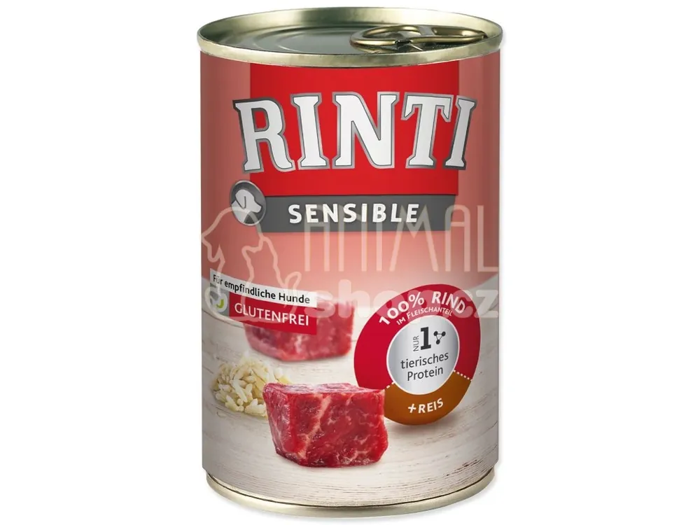 Konzerva Rinti Sensible Adult hovězí a rýže 400g Akční Nabídka