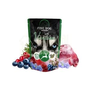FINE DOG XXL kapsa pro psy se ZVĚŘINOU 500g Novinka