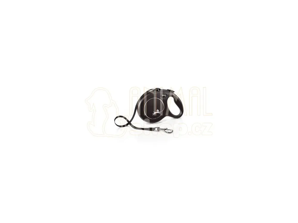 Výprodej Vodítko FLEXI Classic New L pásek 8m/50kg černá