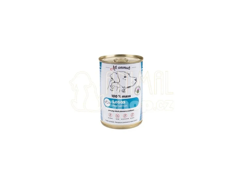 All Animals DOG konz. Losos mletý 400g Expresní Doručení