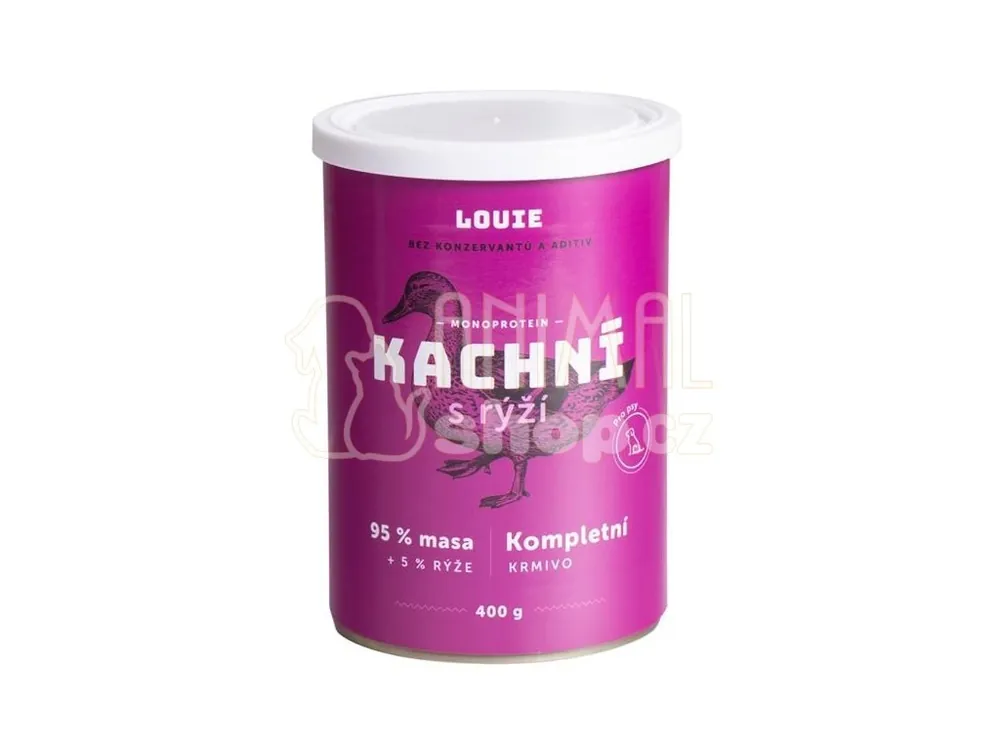 Cenově Výhodný Louie konz. pro psy kachní s rýží 1200 g