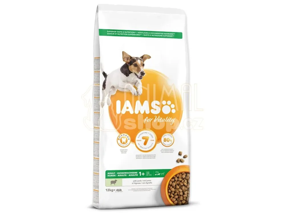 Speciální Cena Krmivo IAMS Dog Adult Small & Medium Lamb 12kg
