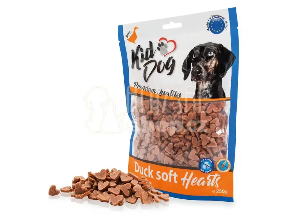 Akce KIDDOG kachní srdíčka - tréninkové kousky 250 g