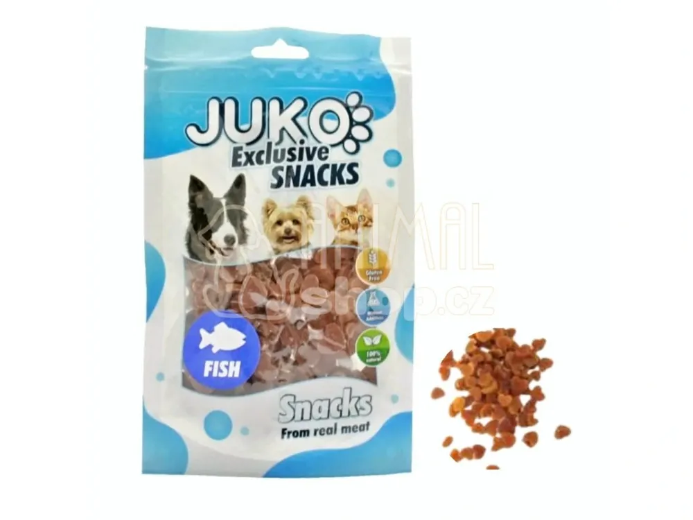 Salmon in Heart Shape JUKO Snacks 70 g Speciální Cena