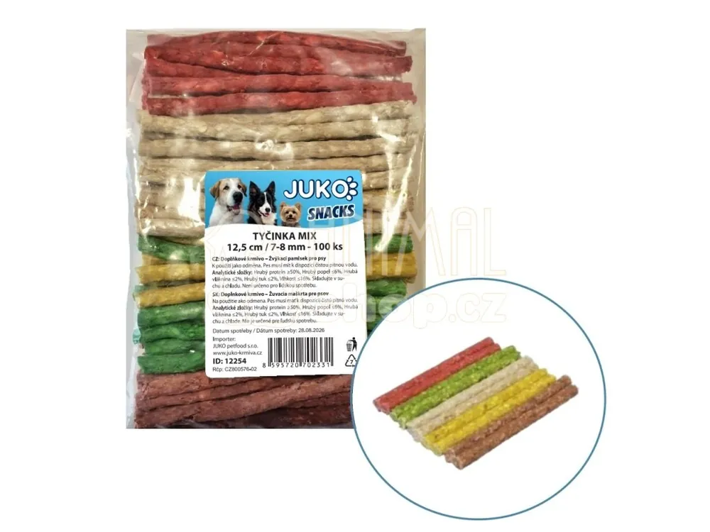 Nízká Cena Tyčinka mix JUKO Snacks 12,5 cm, 7 - 8 mm (100 ks)