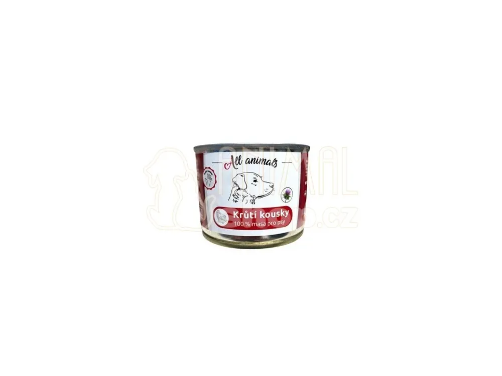 All Animals DOG konz. Krůtí kousky 200g Sleva