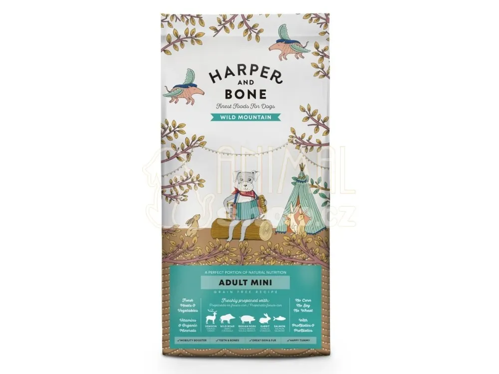 Harper and Bone Dog Adult Mini divoké hory 2 kg Autentický