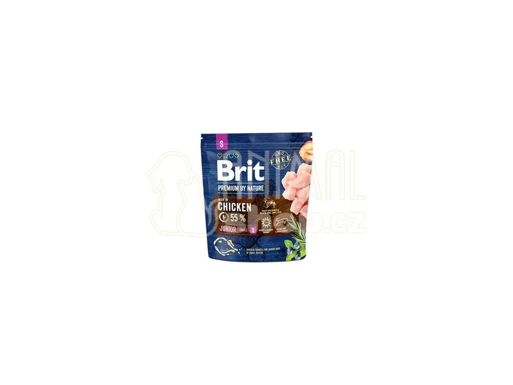 Brit Premium Dog by Nature Junior S 1kg Sezónní Sleva