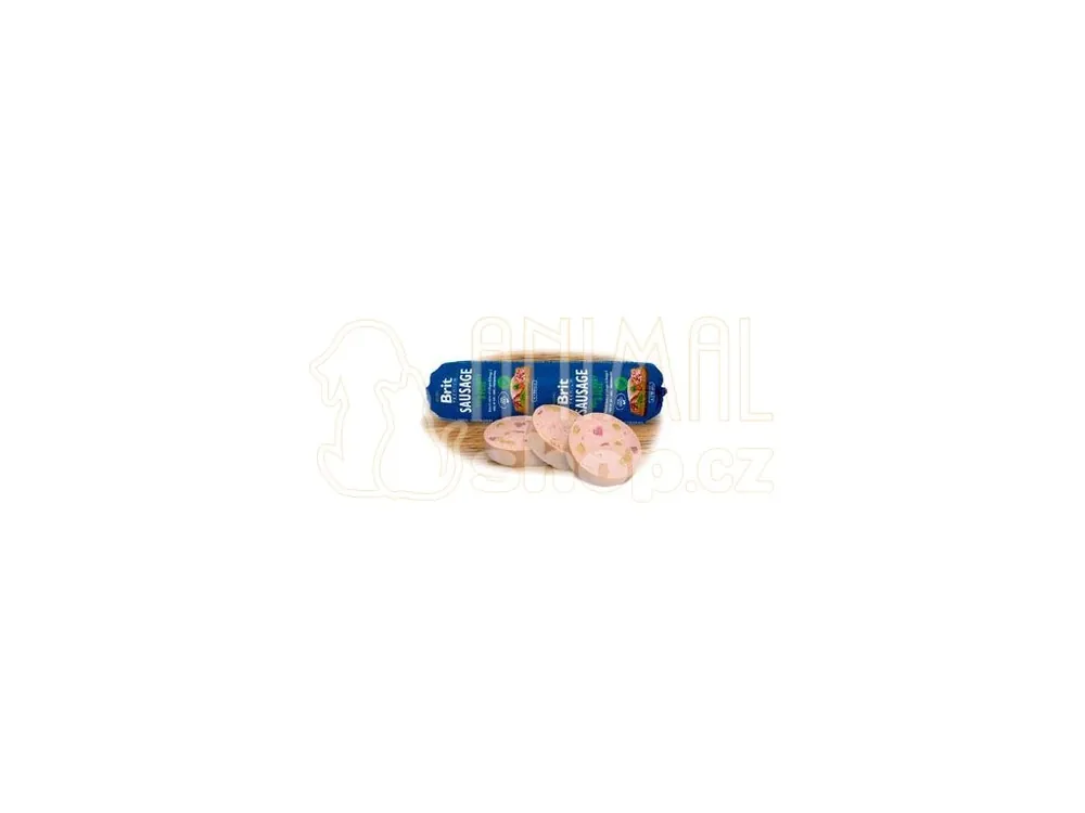 Oblíbený Brit Sausage Turkey&Pea 800g