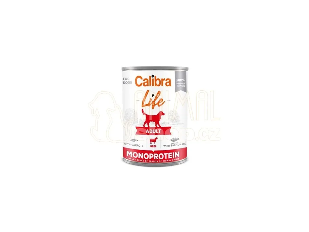 Calibra Dog Life konz.Adult Beef with carrots 400g Značkový